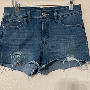 Distressed Levi’s High Rise Shorts